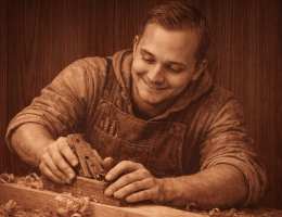 Truhlářské nástroje a dřevo